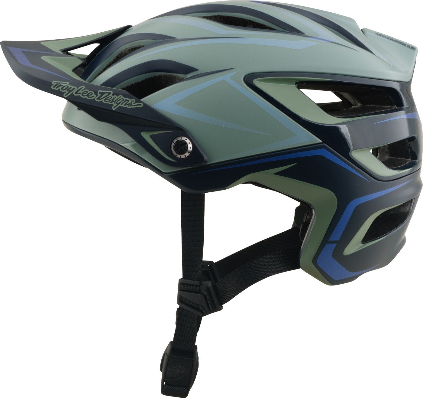 Casque VTT Troy Lee Designs A3 Mips Pin Sage Gris/Bleu