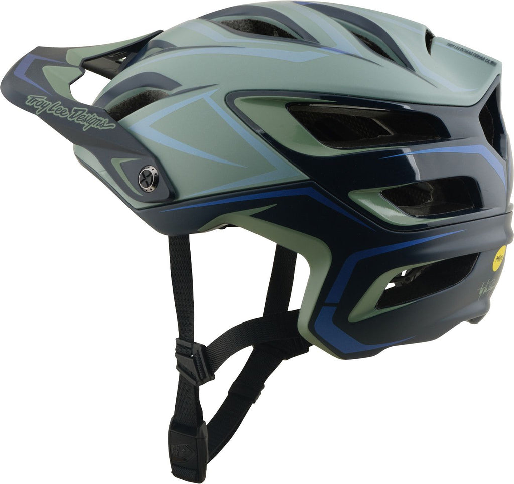 Casque VTT Troy Lee Designs A3 Mips Pin Sage Gris/Bleu