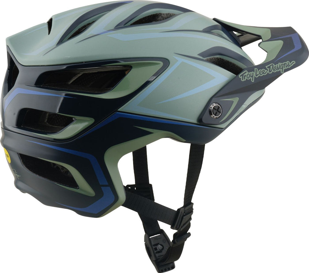 Casque VTT Troy Lee Designs A3 Mips Pin Sage Gris/Bleu