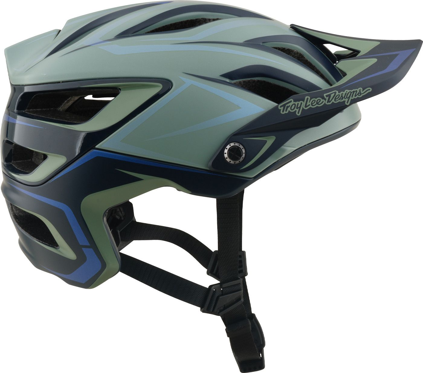 Casque VTT Troy Lee Designs A3 Mips Pin Sage Gris/Bleu