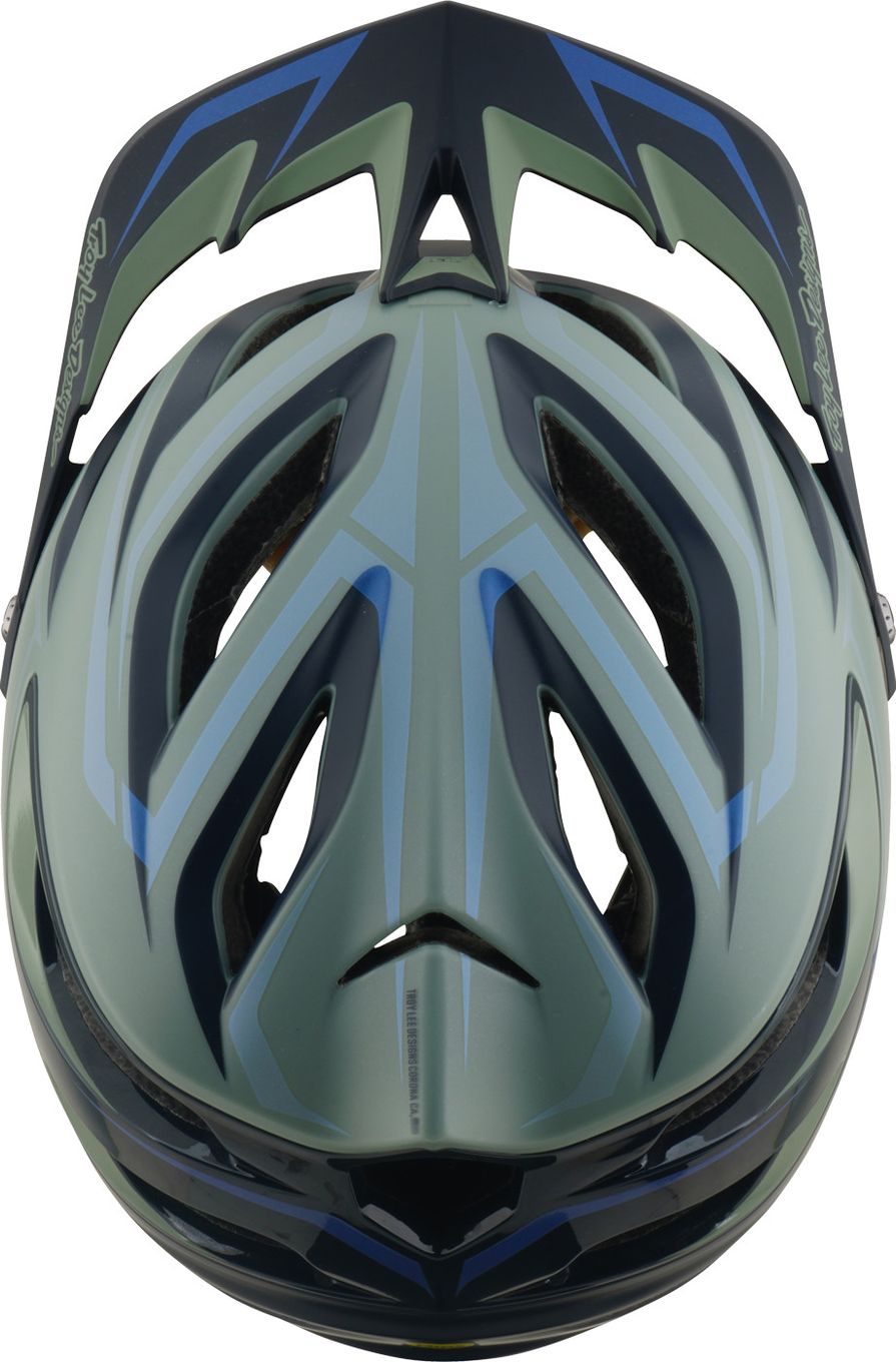 Casque VTT Troy Lee Designs A3 Mips Pin Sage Gris/Bleu