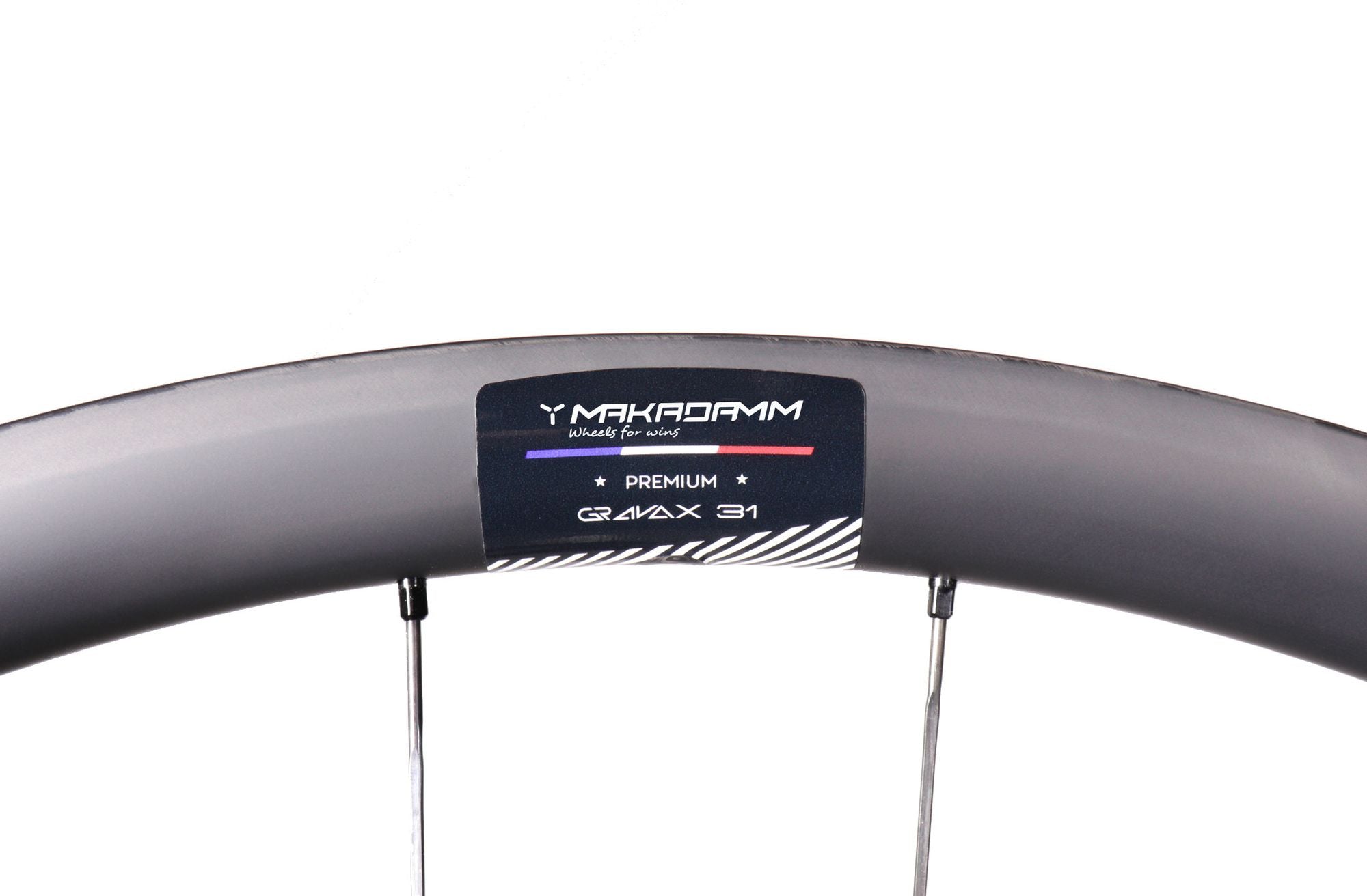 Paire de roues carbone gravel – MaKadamm gravax 31 disc premium à pneus – 1213gr la paire – centerlock – axe 12x100 | 12x142