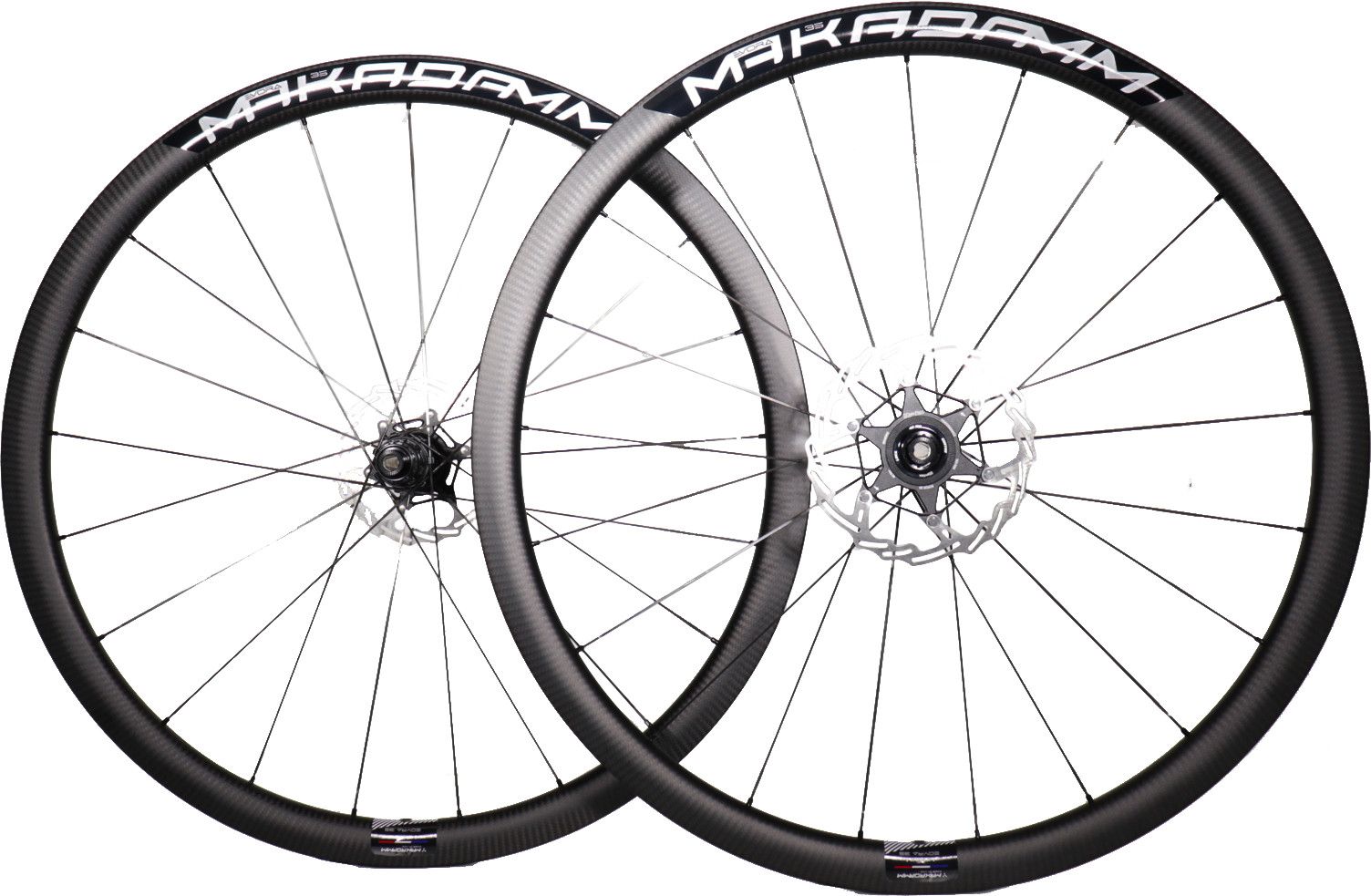 Paire de roues carbone route – MaKadamm evora 35 disc xpremium à pneus – 1165 gr la paire – centerlock – axe 12x100 | 12x142