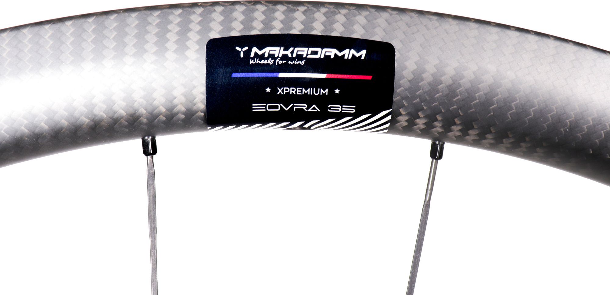 Paire de roues carbone route – MaKadamm evora 35 disc xpremium à pneus – 1165 gr la paire – centerlock – axe 12x100 | 12x142