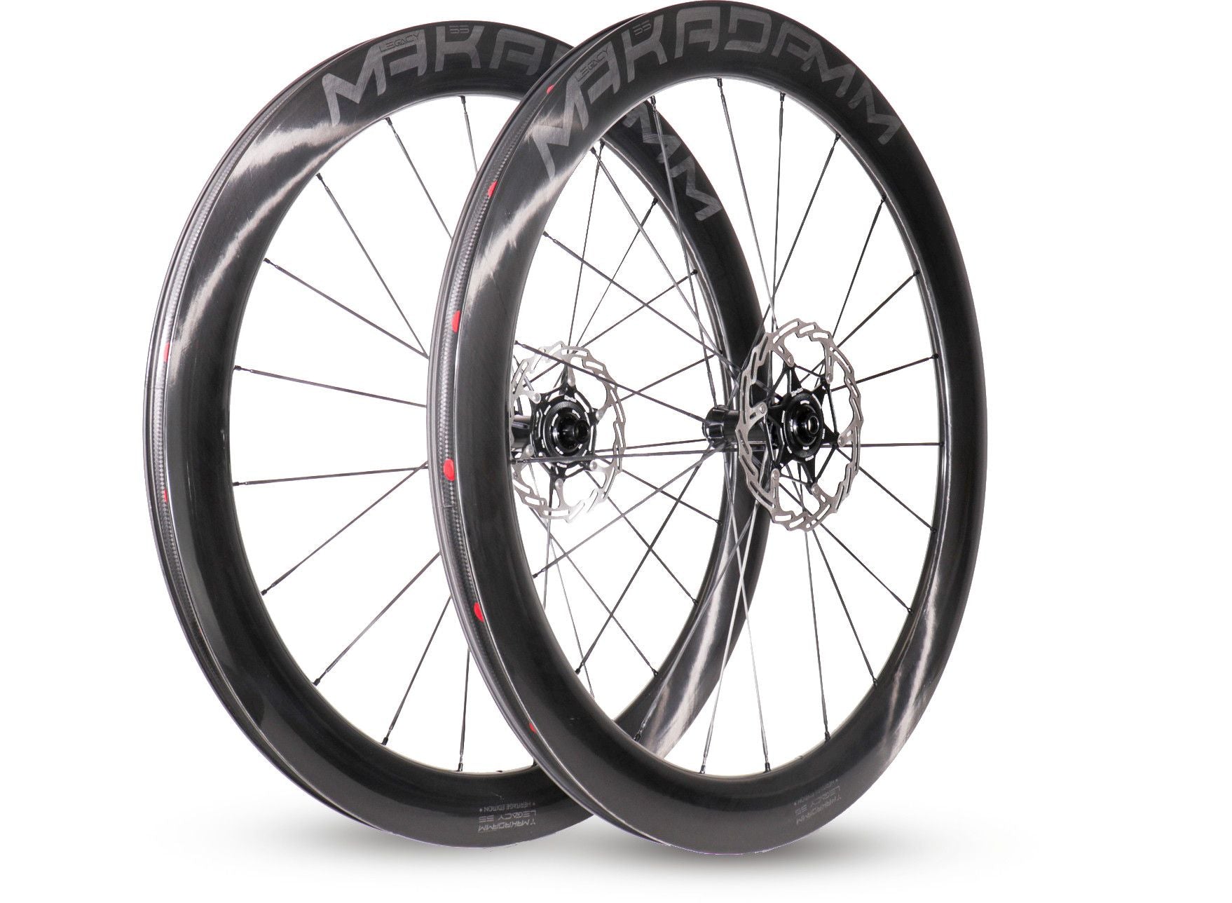 Paire de roues carbone route – MaKadamm legacy 55 disc héritage édition à pneus – 1149 gr la paire – centerlock – axe 12x100 | 12x142