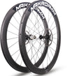Paire de roues carbone route – MaKadamm middle 50 disc classic à pneus – 1498gr la paire – centerlock – axe 12x100 | 12x142