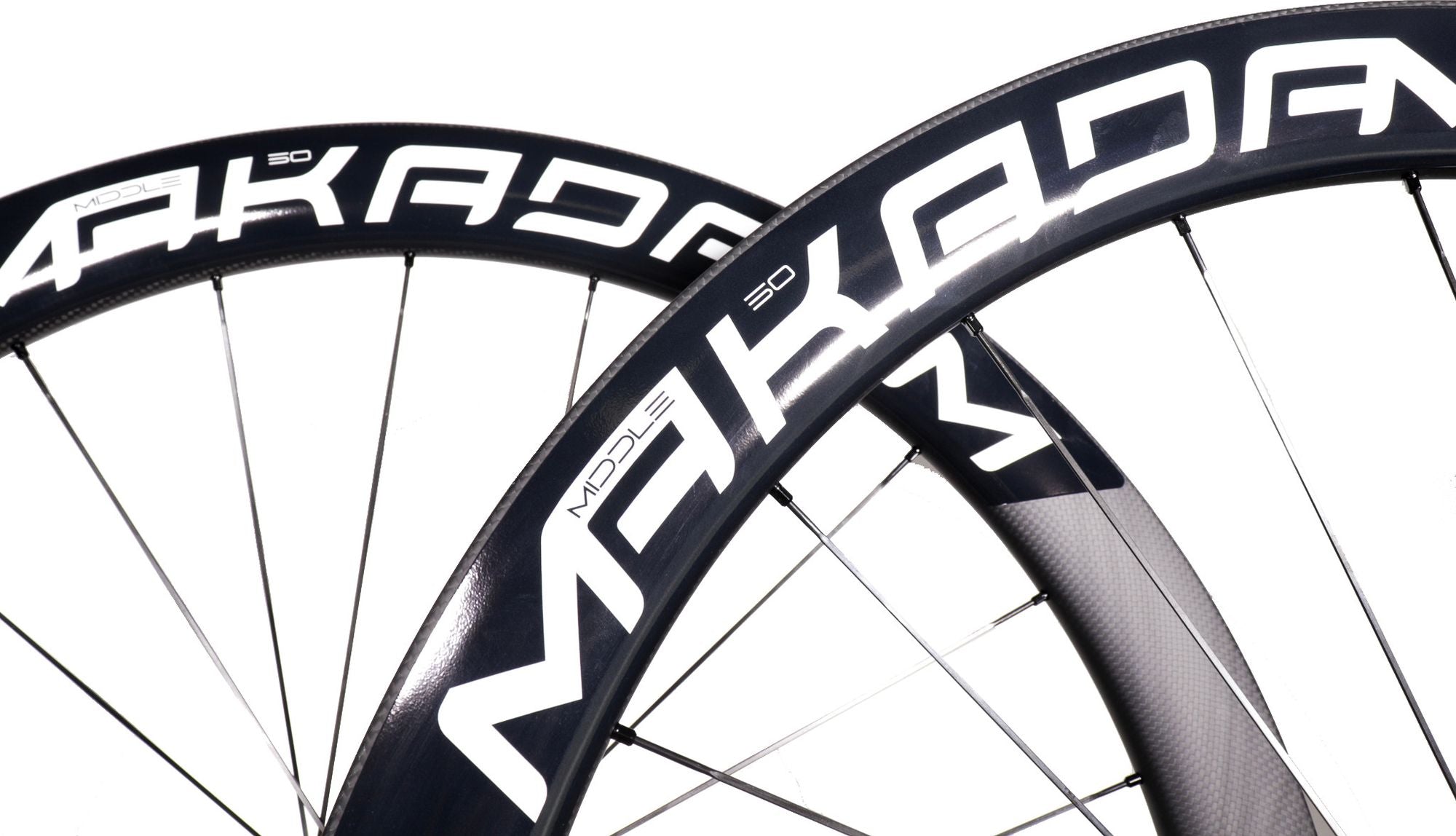 Paire de roues carbone route – MaKadamm middle 50 disc classic à pneus – 1498gr la paire – centerlock – axe 12x100 | 12x142