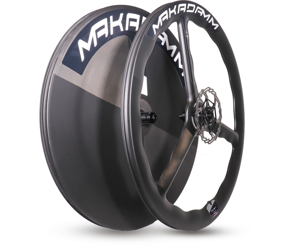 Paire de roues carbone route – MaKadamm eleva/leads disc xpremium à pneus – 1553gr la paire – centerlock – axe 12x100 | 12x142