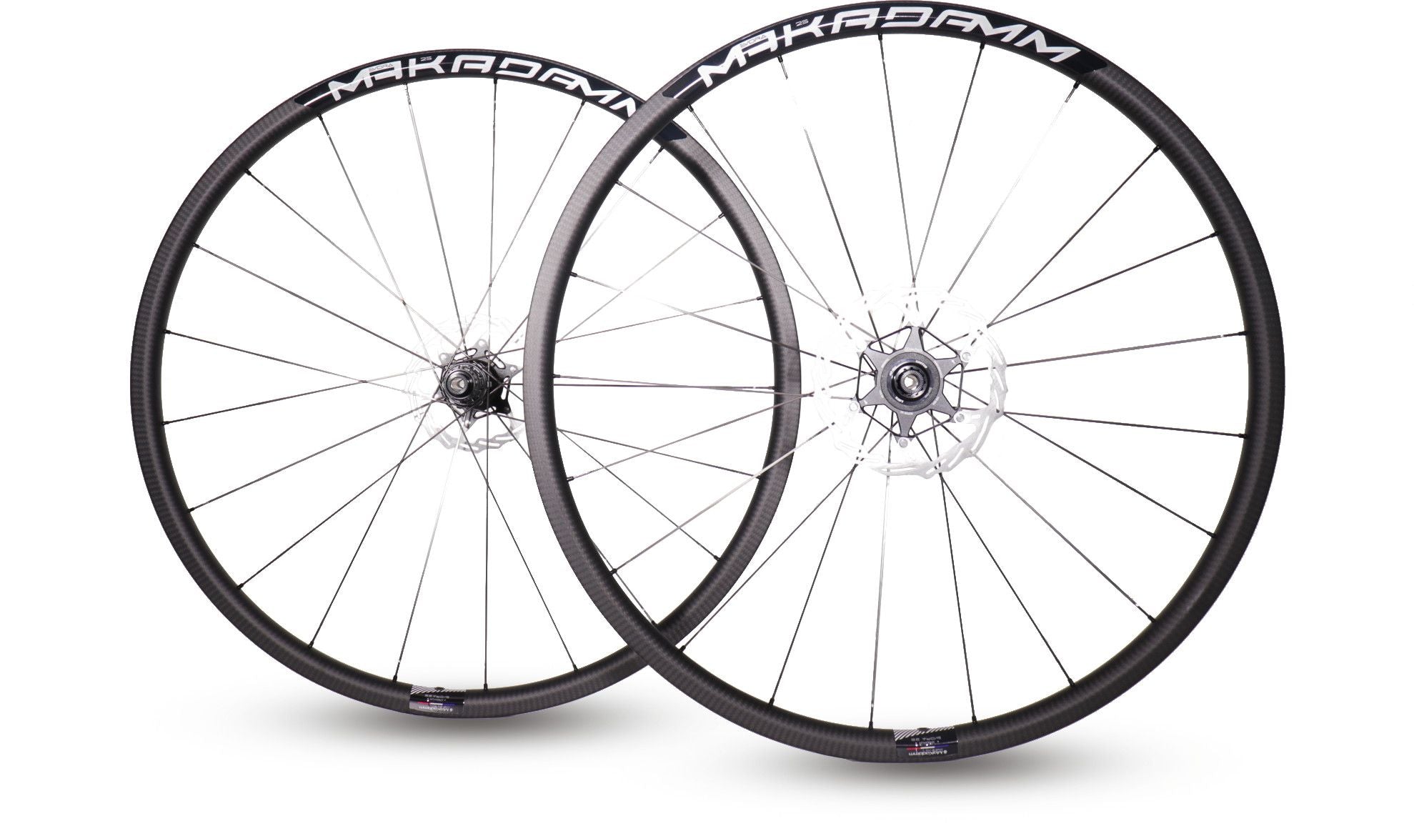 Paire de roues carbone route – MaKadamm evora 25 disc xpremium à pneus – 1130 gr la paire – centerlock – axe 12x100 | 12x142