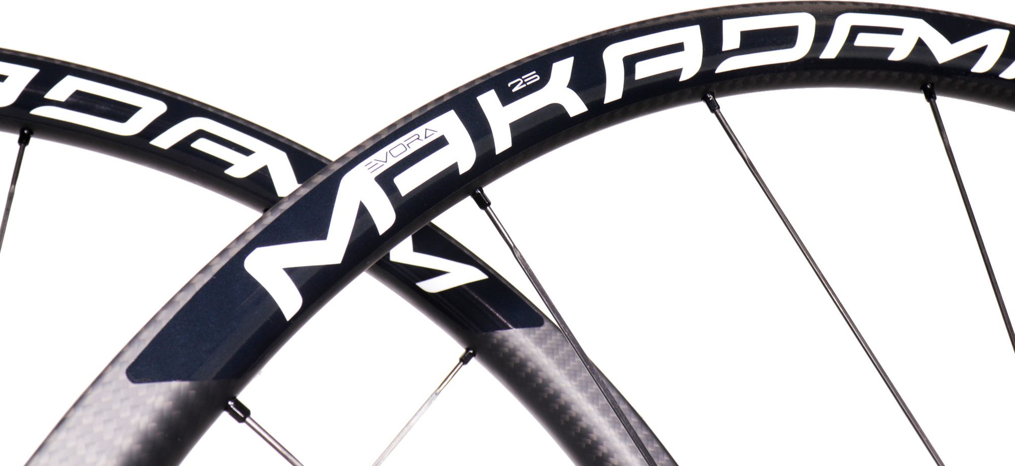 Paire de roues carbone route – MaKadamm evora 25 disc xpremium à pneus – 1130 gr la paire – centerlock – axe 12x100 | 12x142