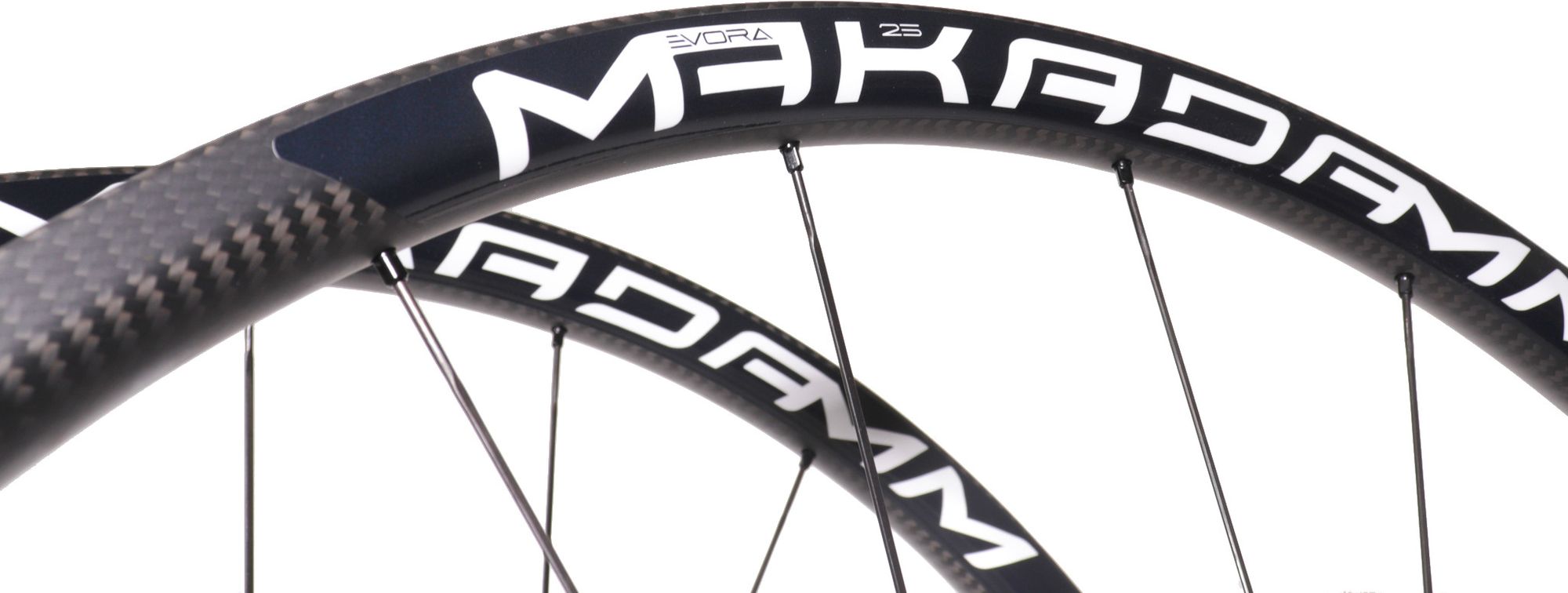 Paire de roues carbone route – MaKadamm evora 25 disc xpremium à pneus – 1130 gr la paire – centerlock – axe 12x100 | 12x142