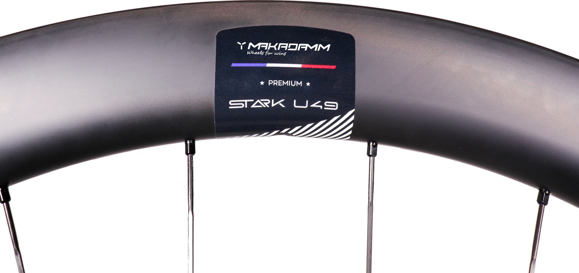 Paire de roues carbone route – MaKadamm stark u49 disc premium à pneus – 1377gr la paire – centerlock – axe 12x100 | 12x142