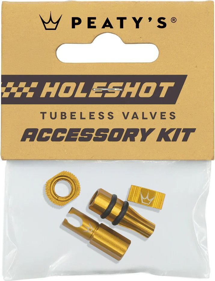 Bouchons de Valves Tubeless Peaty's V2 Holeshot Fast Flow Or