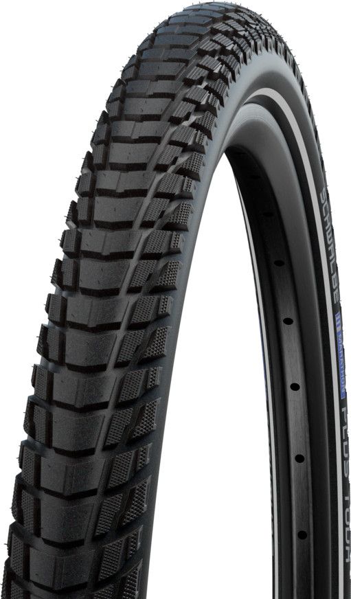 Pneu Schwalbe Marathon Plus Tour 700 mm Tubetype Rigide SmartGuard Addix Green E-Bike 50 Noir Réfléchissant