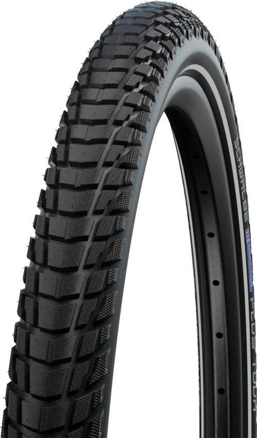 Pneu Schwalbe Marathon Plus Tour 700 mm Tubetype Rigide SmartGuard Addix Green E-Bike 50 Noir Réfléchissant