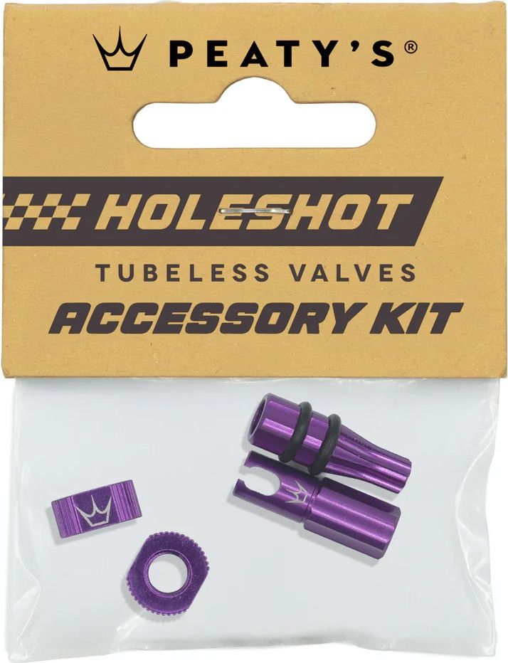 Bouchons de Valves Tubeless Peaty's V2 Holeshot Fast Flow Violet