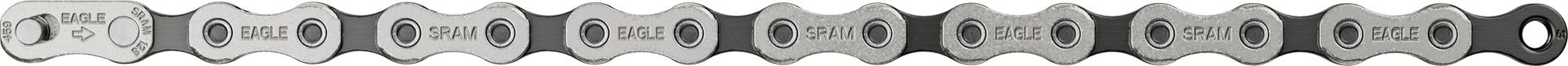 Chaîne Sram S200 Eagle 12 Vitesses 126 Maillons Argent/Noir avec PowerLock