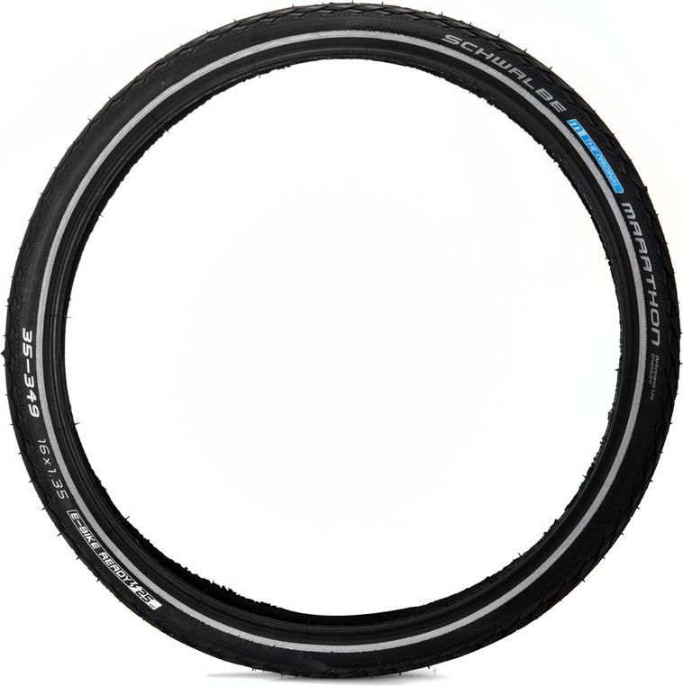 Pneu Schwalbe Marathon 16'' Tubetype Rigide Raceguard SpeedGrip Reflex E-Bike Ready