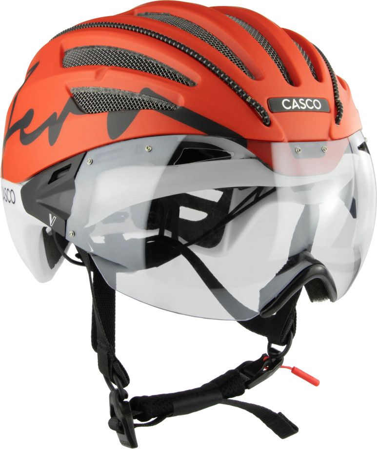 Casque Casco Speedairo Aero Orange/Blanc