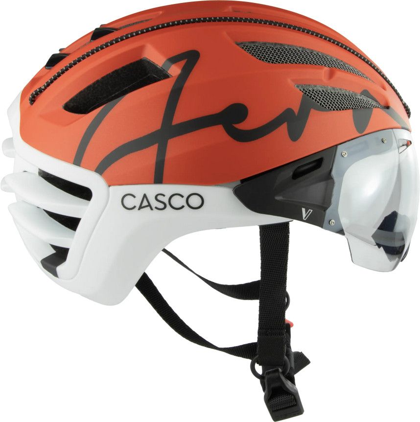 Casque Casco Speedairo Aero Orange/Blanc