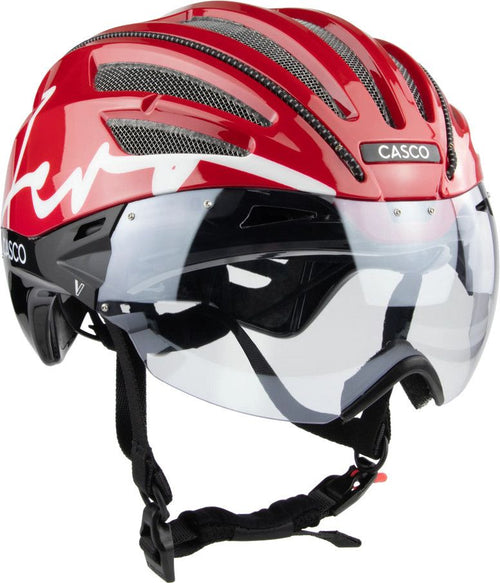 Casque Casco Speedairo Aero Rouge/Blanc