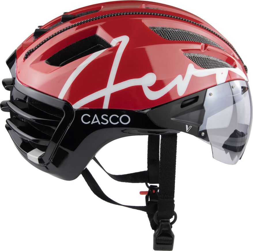 Casque Casco Speedairo Aero Rouge/Blanc