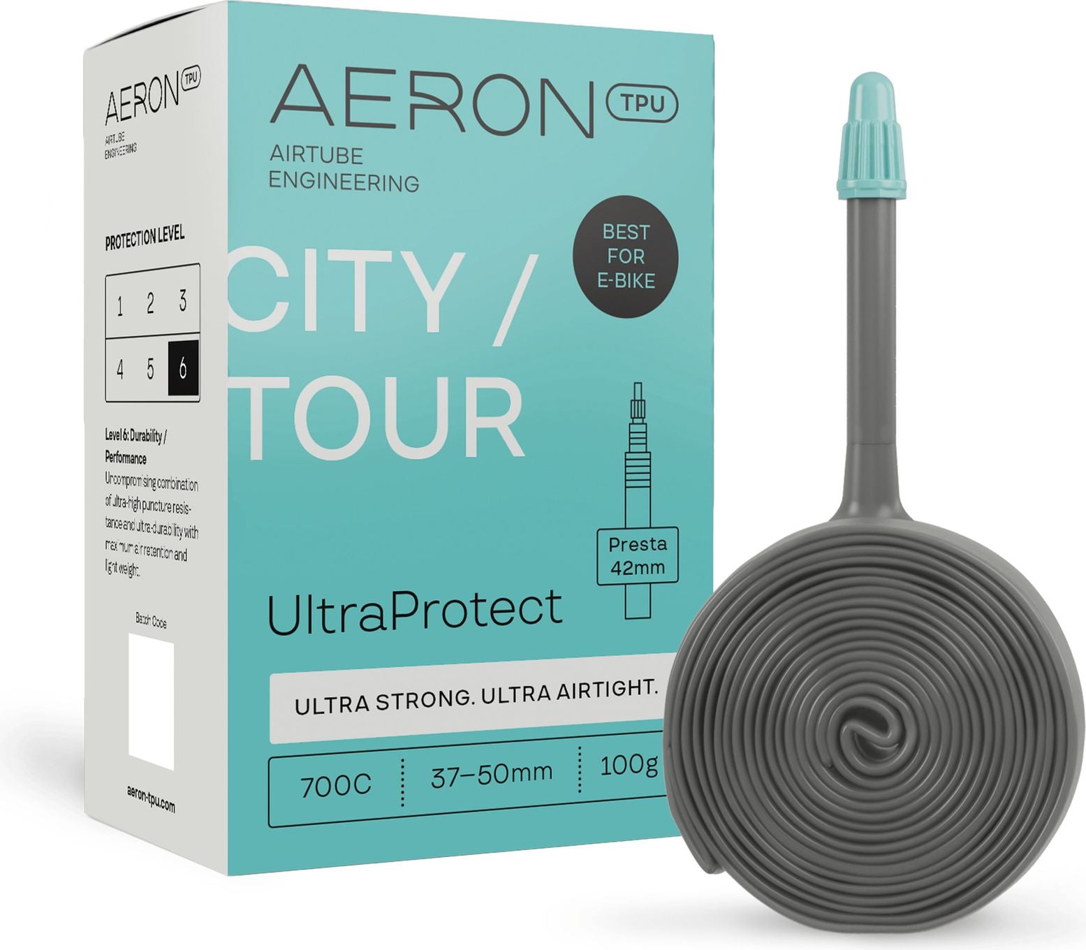 Chambre à Air Renforcée Aeron TPU City/Tour UltraProtect SV42 700 mm Presta 42 mm