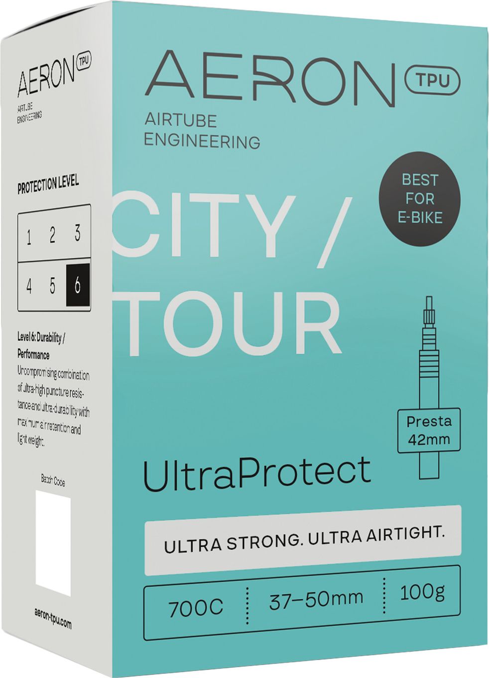 Chambre à Air Renforcée Aeron TPU City/Tour UltraProtect SV42 700 mm Presta 42 mm