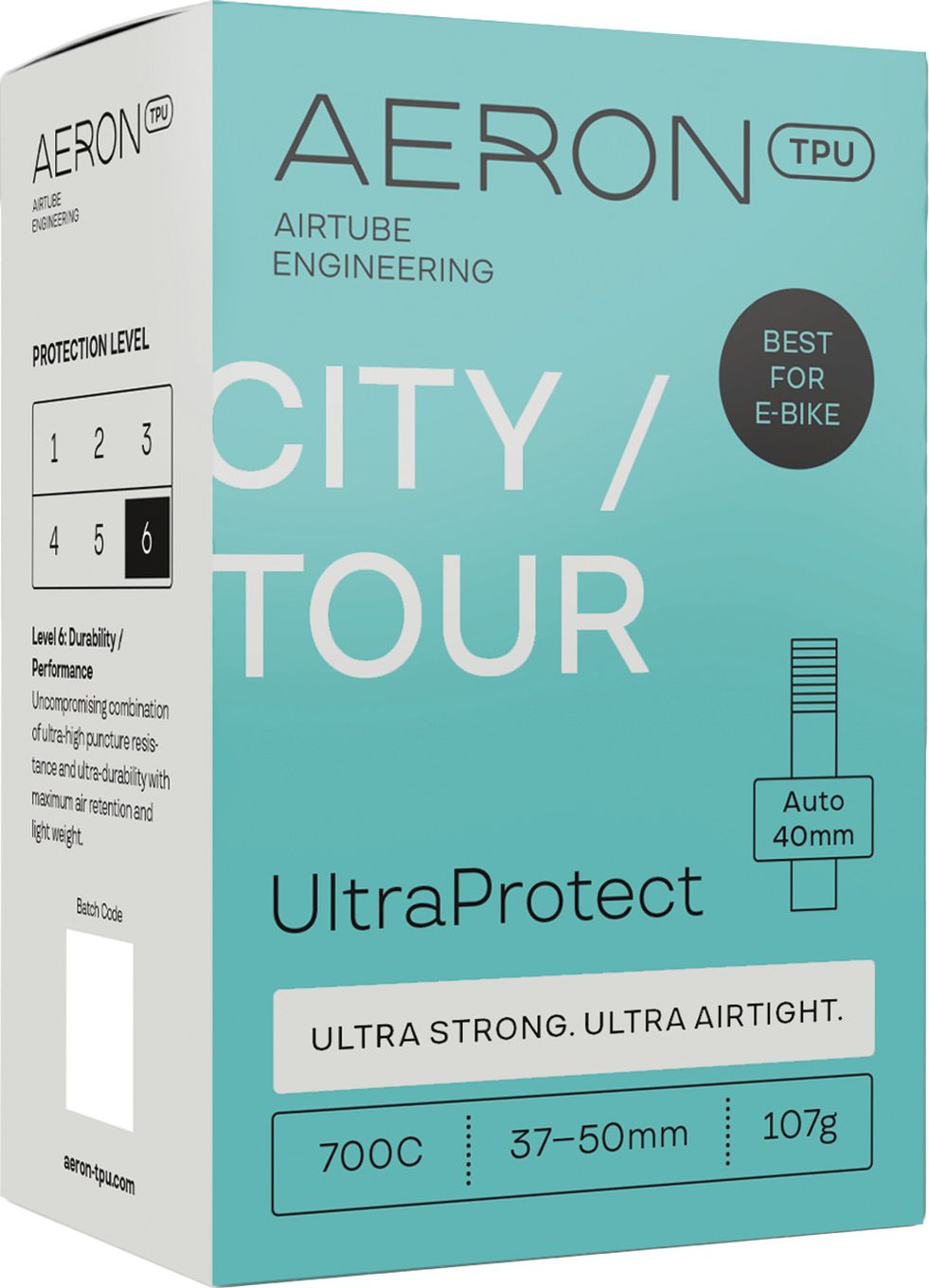 Chambre à Air Renforcée Aeron TPU City/Tour UltraProtect AV40 700 mm Schrader 40 mm