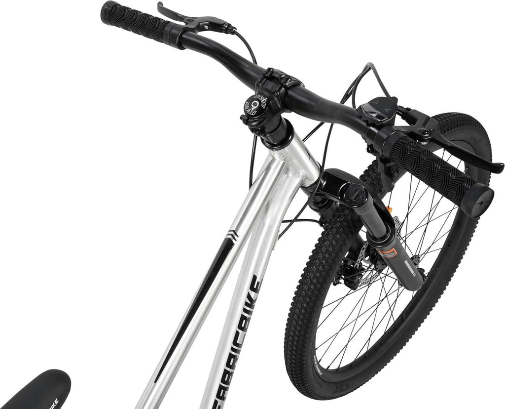 Terra - VTT 24" alu, 8-12 ans, 7 vit., freins à disque, suspension.