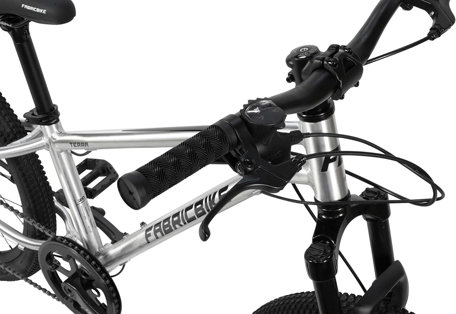 Terra - VTT 24" alu, 8-12 ans, 7 vit., freins à disque, suspension.