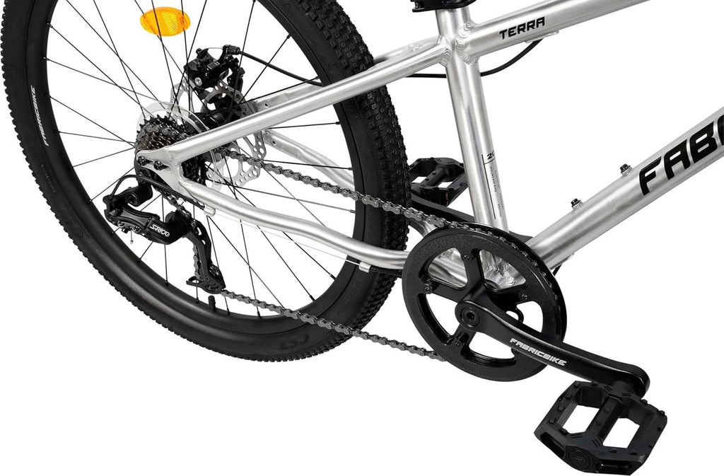 Terra - VTT 24" alu, 8-12 ans, 7 vit., freins à disque, suspension.