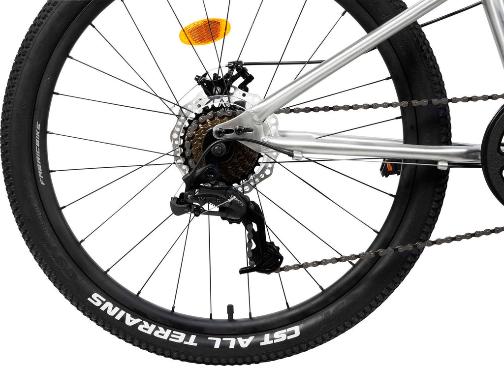 Terra - VTT 24" alu, 8-12 ans, 7 vit., freins à disque, suspension.