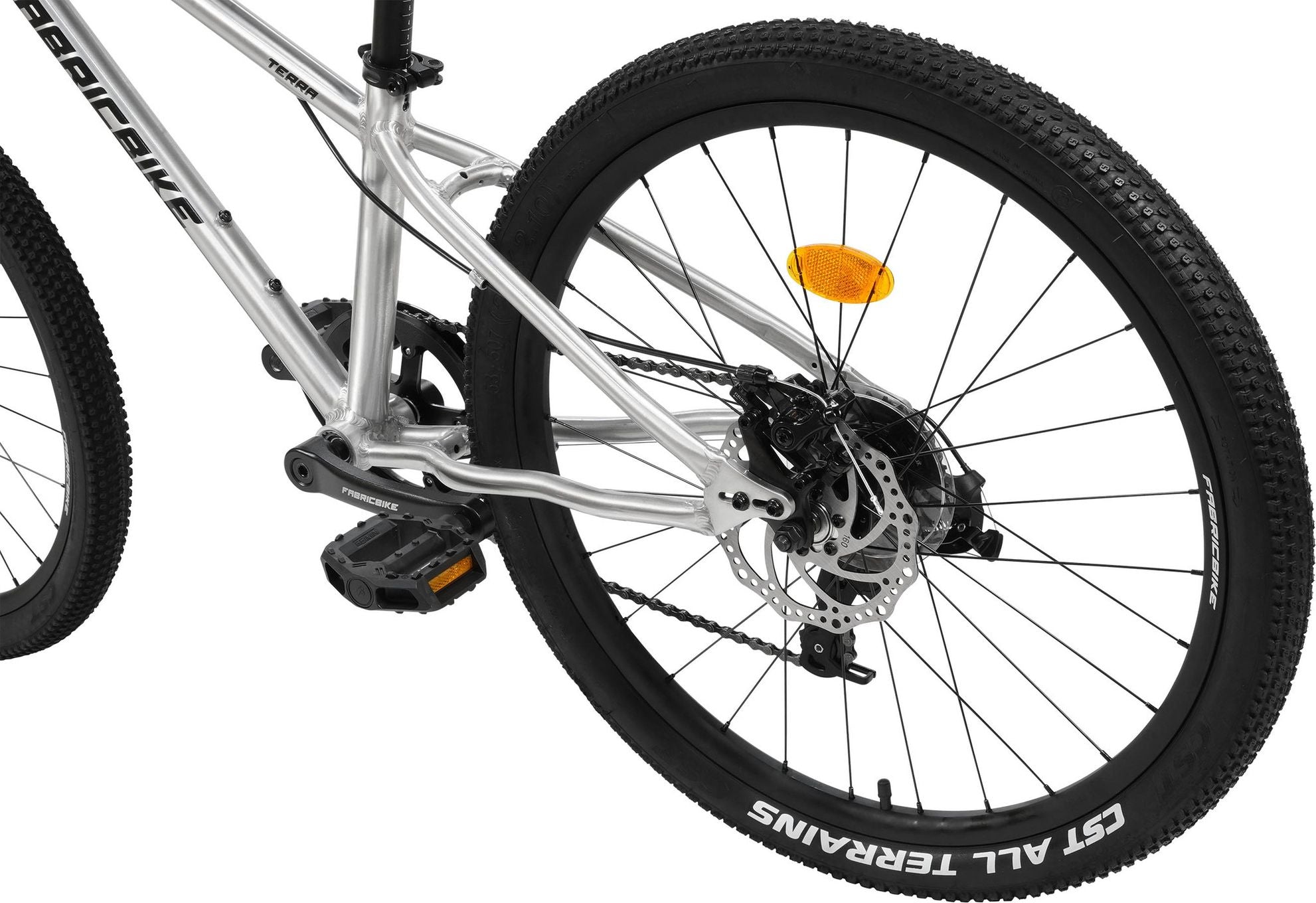 Terra - VTT 24" alu, 8-12 ans, 7 vit., freins à disque, suspension.
