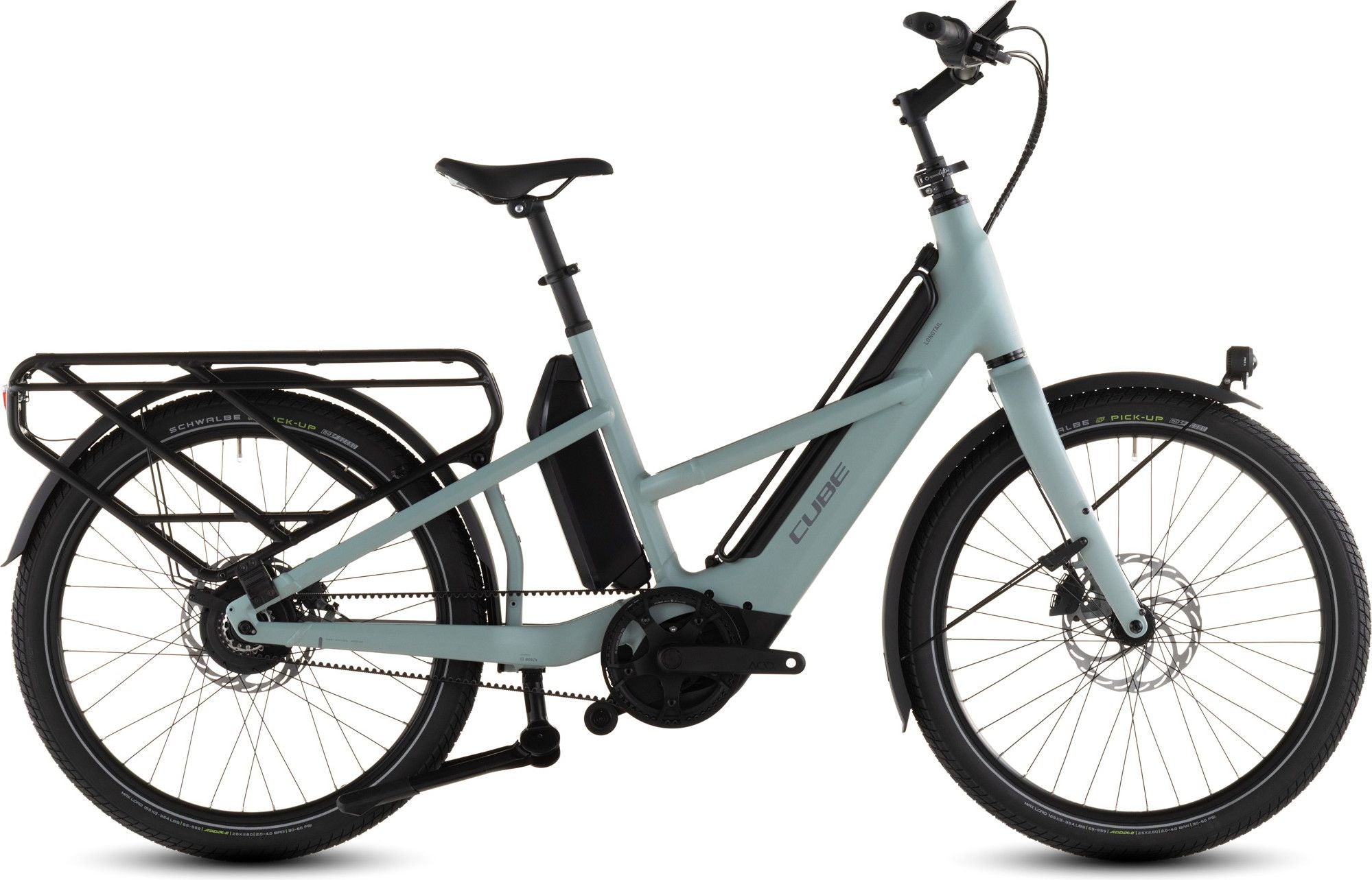 Vélo Cargo Longtail Électrique Cube Longtail Hybrid Comfort 800 Enviolo Heavy Duty 800 Wh 26'' Gris Vert Haze 2026