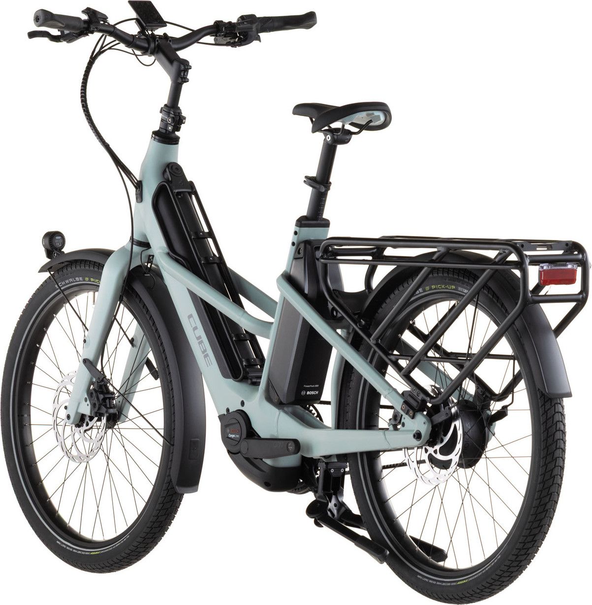 Vélo Cargo Longtail Électrique Cube Longtail Hybrid Comfort 800 Enviolo Heavy Duty 800 Wh 26'' Gris Vert Haze 2026