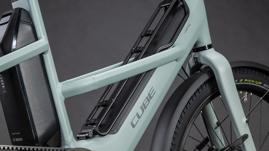Vélo Cargo Longtail Électrique Cube Longtail Hybrid Comfort 800 Enviolo Heavy Duty 800 Wh 26'' Gris Vert Haze 2026