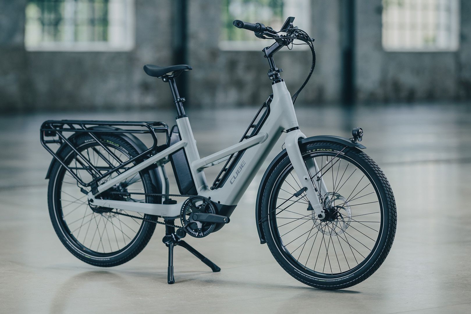 Vélo Cargo Longtail Électrique Cube Longtail Hybrid Comfort 800 Enviolo Heavy Duty 800 Wh 26'' Gris Vert Haze 2026
