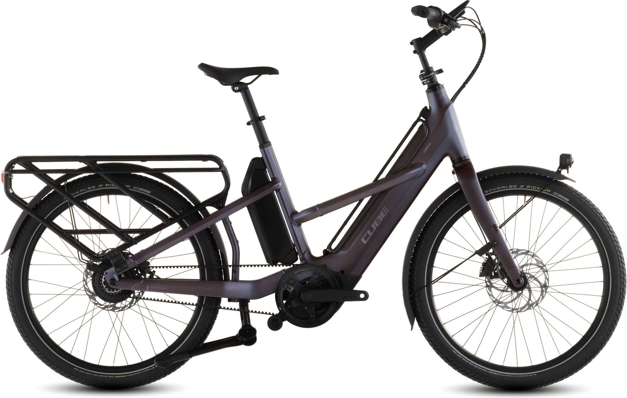 Vélo Cargo Longtail Électrique Cube Longtail Hybrid Comfort 800 Enviolo Heavy Duty 800 Wh 26'' Gris Rouge Mineral 2026