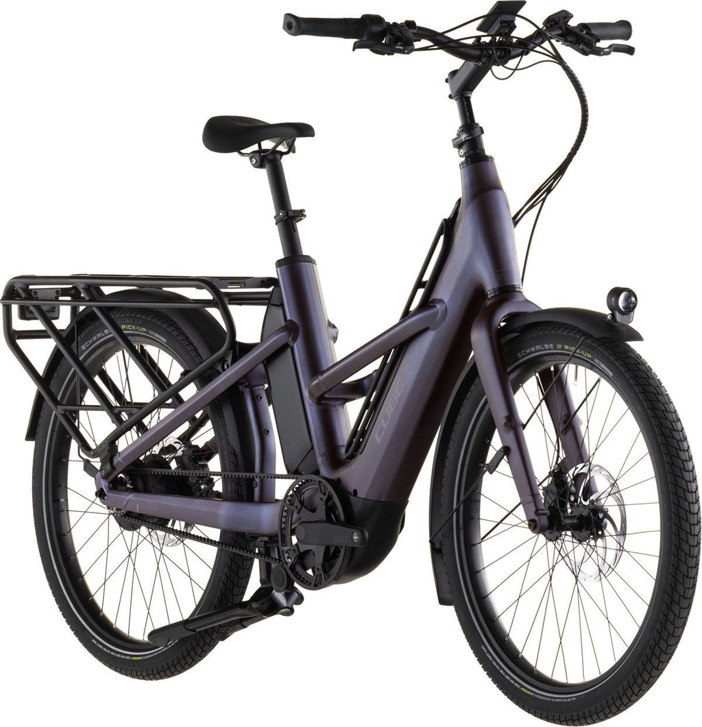 Vélo Cargo Longtail Électrique Cube Longtail Hybrid Comfort 800 Enviolo Heavy Duty 800 Wh 26'' Gris Rouge Mineral 2026
