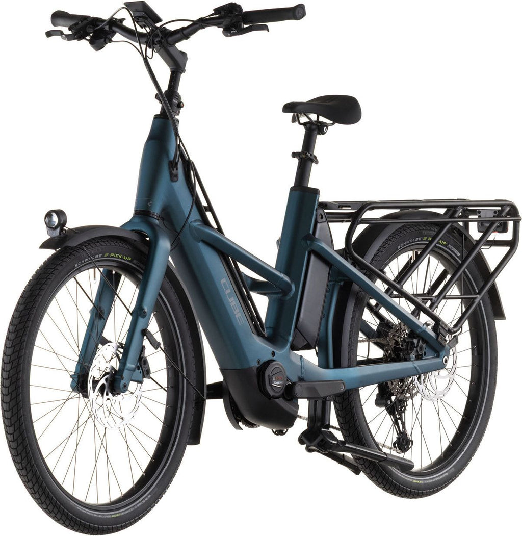 Vélo Cargo Longtail Électrique Cube Longtail Hybrid 800 Shimano Cues 11V 800 Wh 26'' Vert Royal 2026