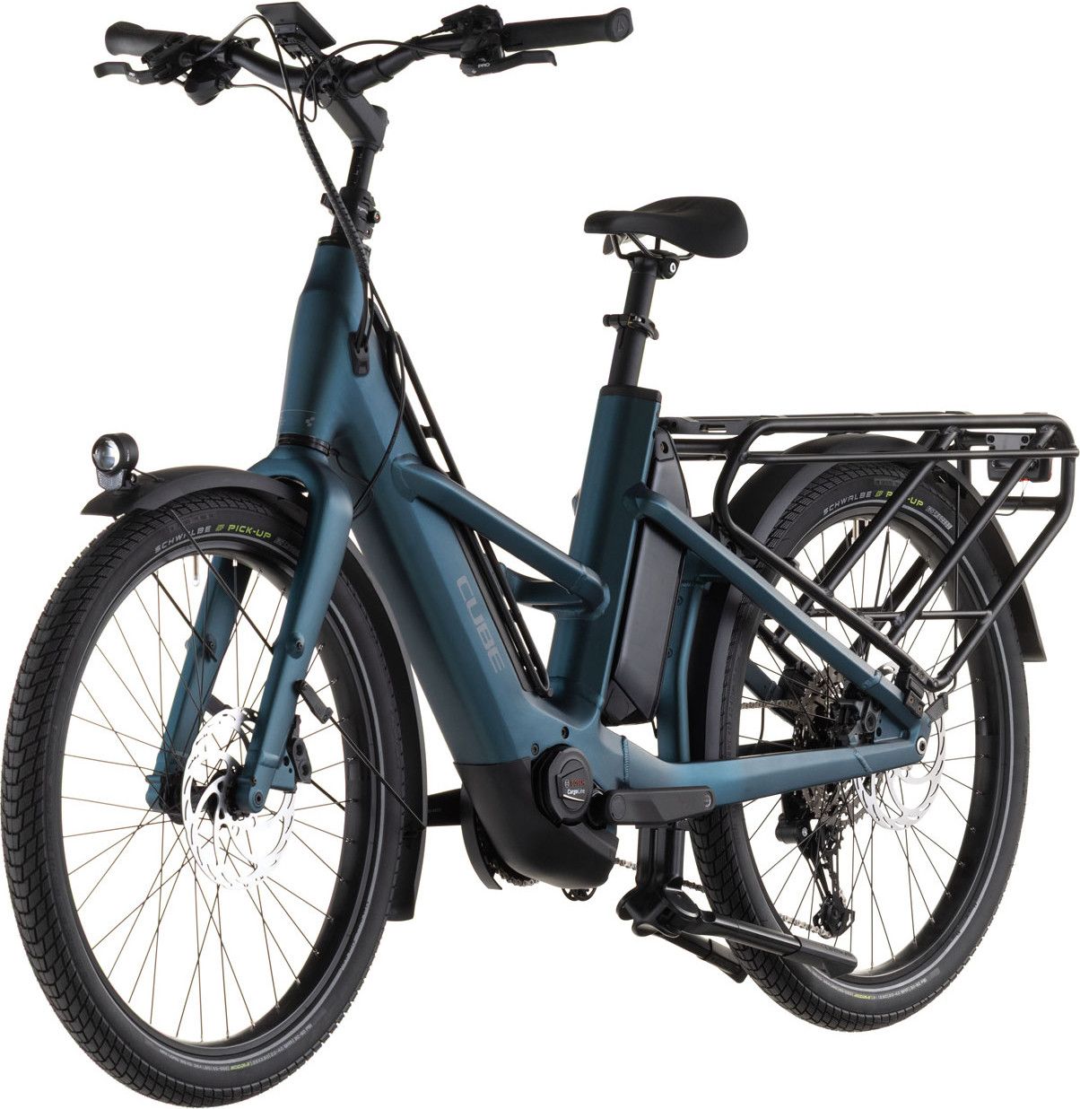 Vélo Cargo Longtail Électrique Cube Longtail Hybrid 800 Shimano Cues 11V 800 Wh 26'' Vert Royal 2026