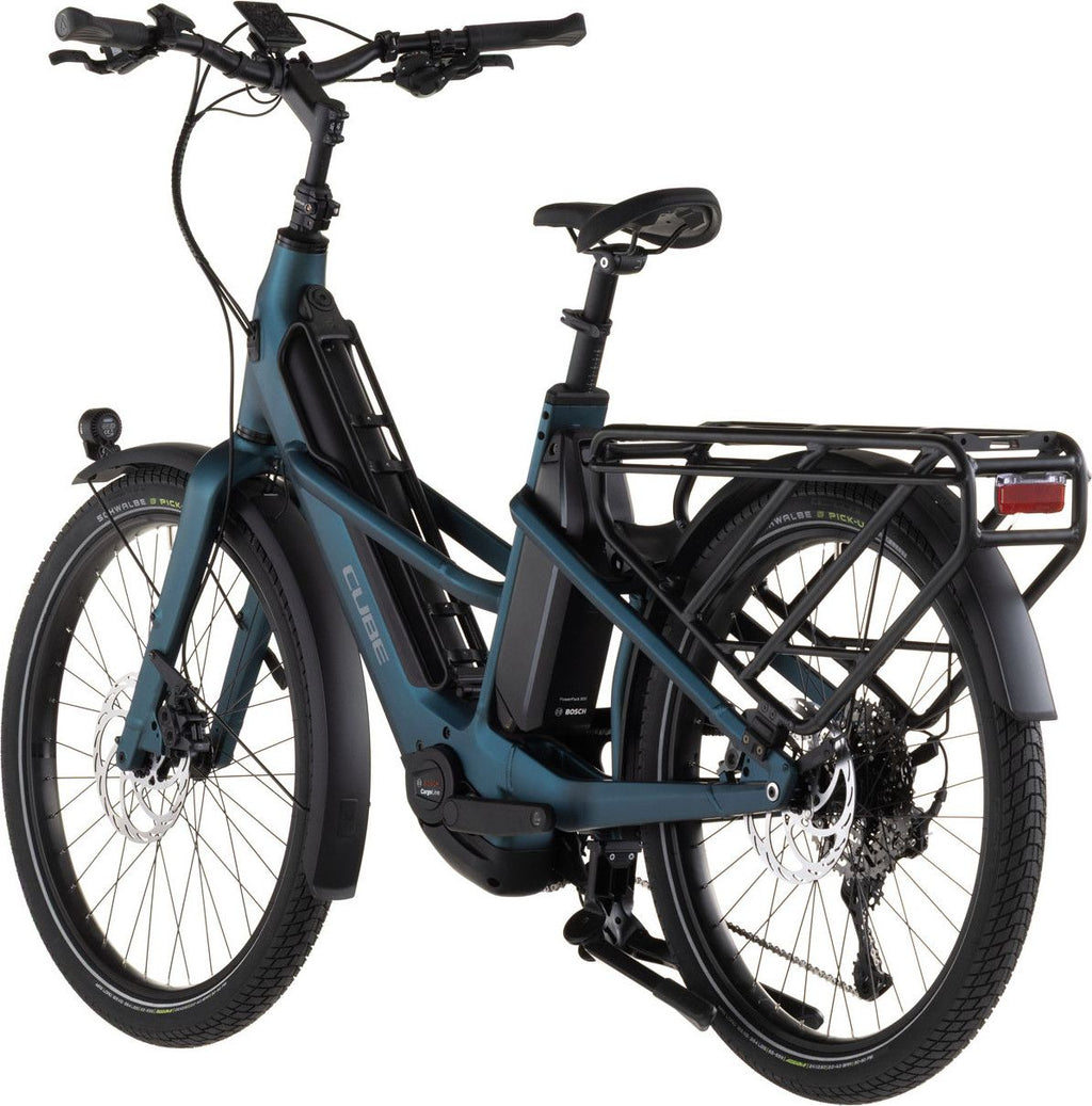 Vélo Cargo Longtail Électrique Cube Longtail Hybrid 800 Shimano Cues 11V 800 Wh 26'' Vert Royal 2026