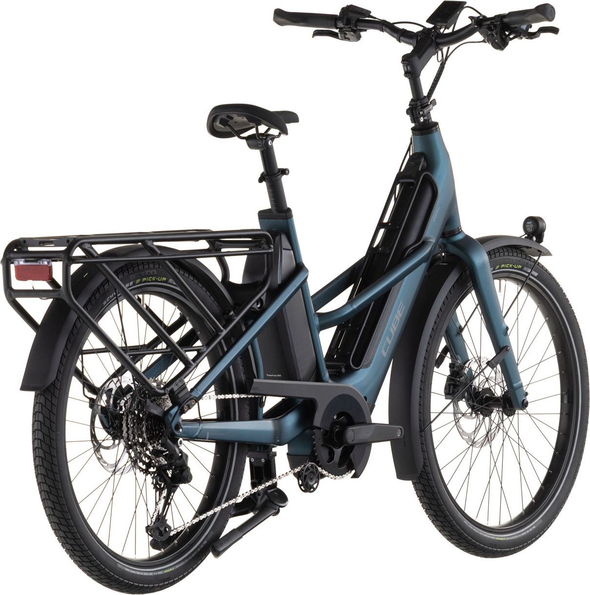 Vélo Cargo Longtail Électrique Cube Longtail Hybrid 800 Shimano Cues 11V 800 Wh 26'' Vert Royal 2026