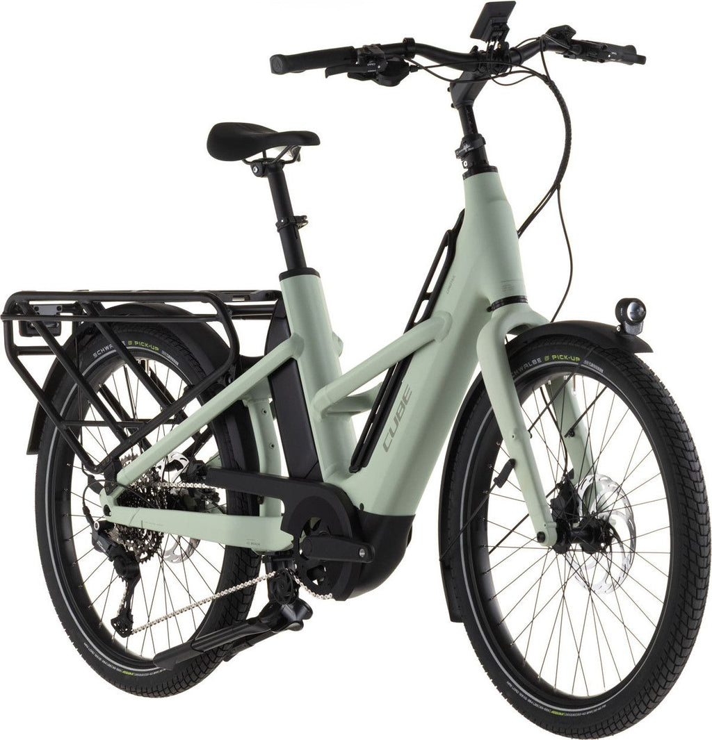 Vélo Cargo Longtail Électrique Cube Longtail Hybrid 800 Shimano Cues 11V 800 Wh 26'' Vert Pea 2026