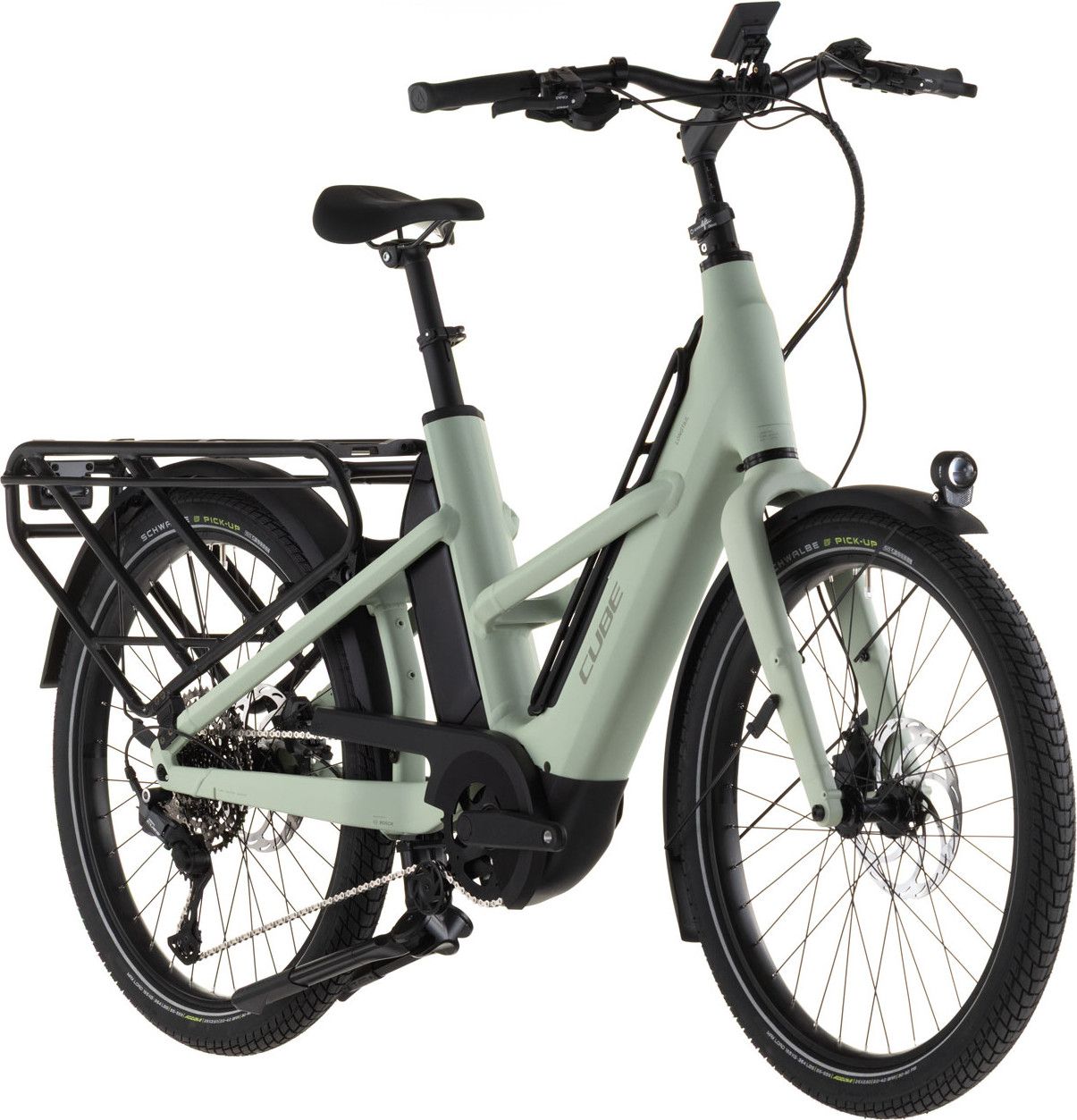 Vélo Cargo Longtail Électrique Cube Longtail Hybrid 800 Shimano Cues 11V 800 Wh 26'' Vert Pea 2026