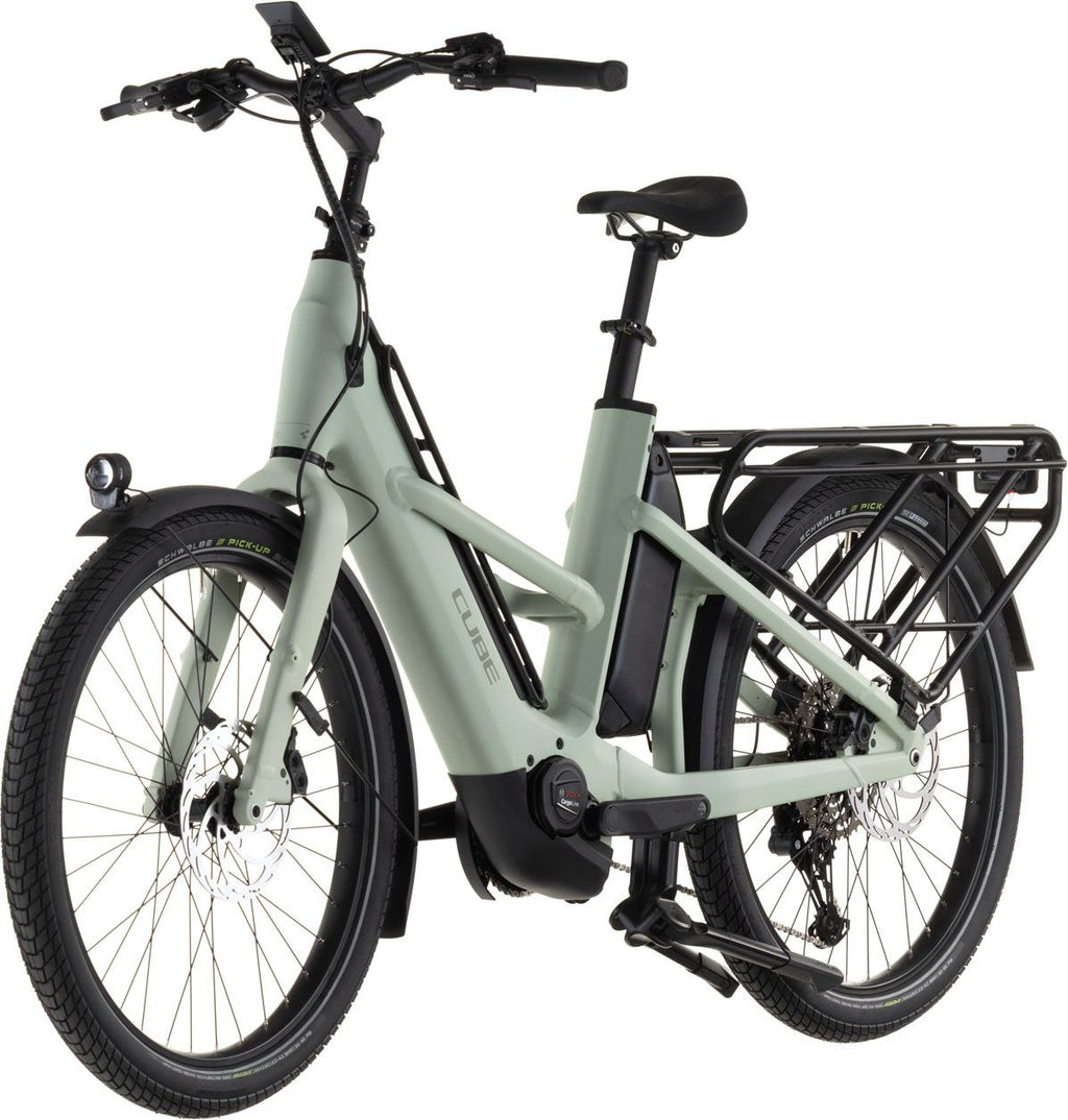 Vélo Cargo Longtail Électrique Cube Longtail Hybrid 800 Shimano Cues 11V 800 Wh 26'' Vert Pea 2026