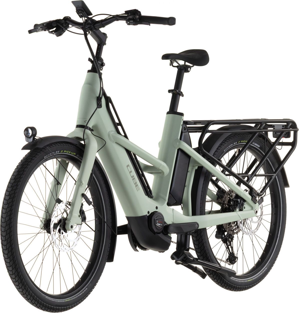Vélo Cargo Longtail Électrique Cube Longtail Hybrid 800 Shimano Cues 11V 800 Wh 26'' Vert Pea 2026