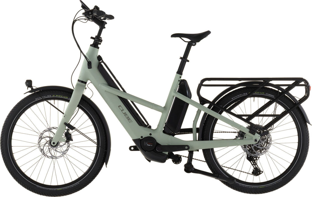 Vélo Cargo Longtail Électrique Cube Longtail Hybrid 800 Shimano Cues 11V 800 Wh 26'' Vert Pea 2026