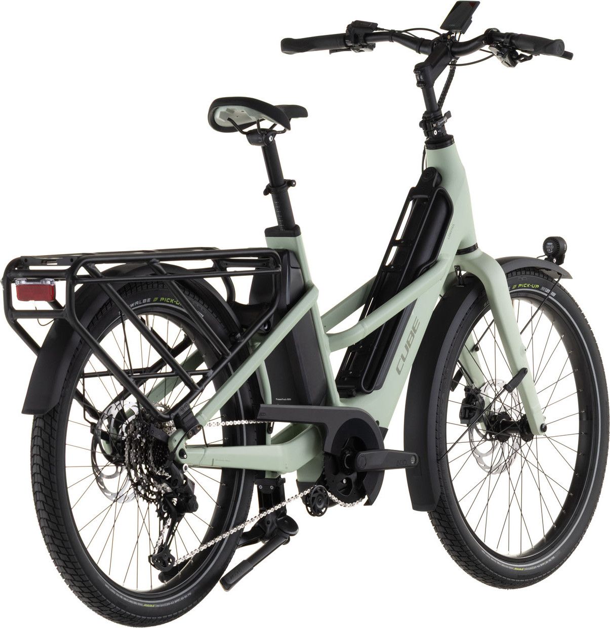 Vélo Cargo Longtail Électrique Cube Longtail Hybrid 800 Shimano Cues 11V 800 Wh 26'' Vert Pea 2026